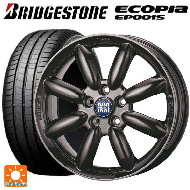 ミニ ミニクラブマン(F54)用 205/55R16 91V ブリヂストン エコピア EP001S 正規品 ティーエーエス ミニライト MC50 ハイパーブラック 新品サマータイヤホイール 4本セット