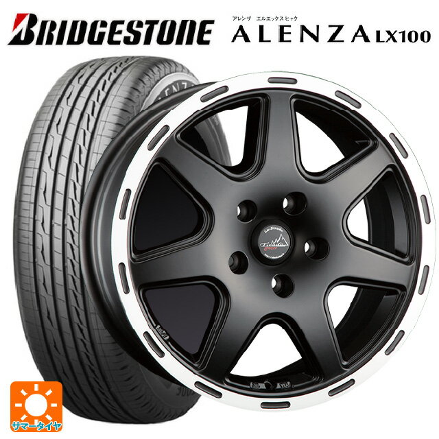 【6/22 20時〜 全品P5倍＆クーポン】ジープ チェロキー(KL系)用 225/60R17 99H ブリヂストン アレンザLX100 正規品 阿部商会 ラ・ストラーダ ティラードクロス マットブラックリムポリッシュ 新品サマータイヤホイール 4本セット