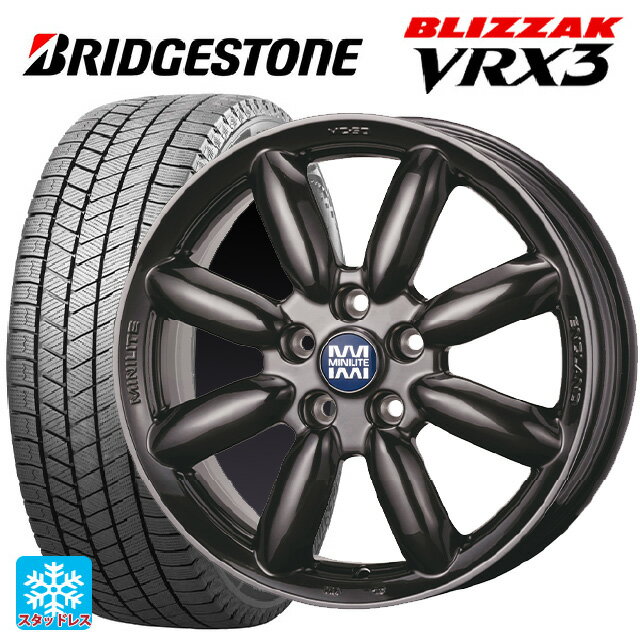 ミニ ミニクラブマン(F54)用 2024年製 205/55R16 91Q ブリヂストン ブリザック VRX3 正規品 ティーエーエス ミニライト MC50 ハイパーブラック 新品スタッドレスタイヤホイール 4本セット