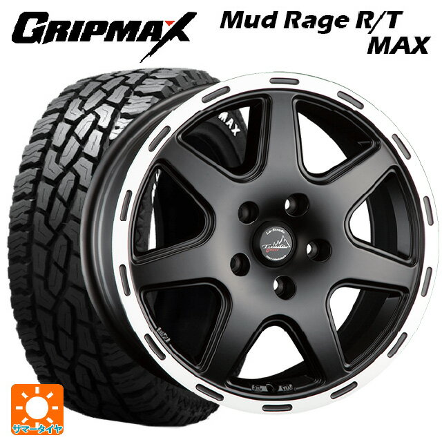 【6/22 20時〜 全品P5倍＆クーポン】ジープ レネゲード(BU/BV系)用 215/65R16 102/100Q グリップマックス マッドレイジ RTマックス ホワイトレター 阿部商会 ラ・ストラーダ ティラードクロス マットブラックリムポリッシュ 新品サマータイヤホイール 4本セット