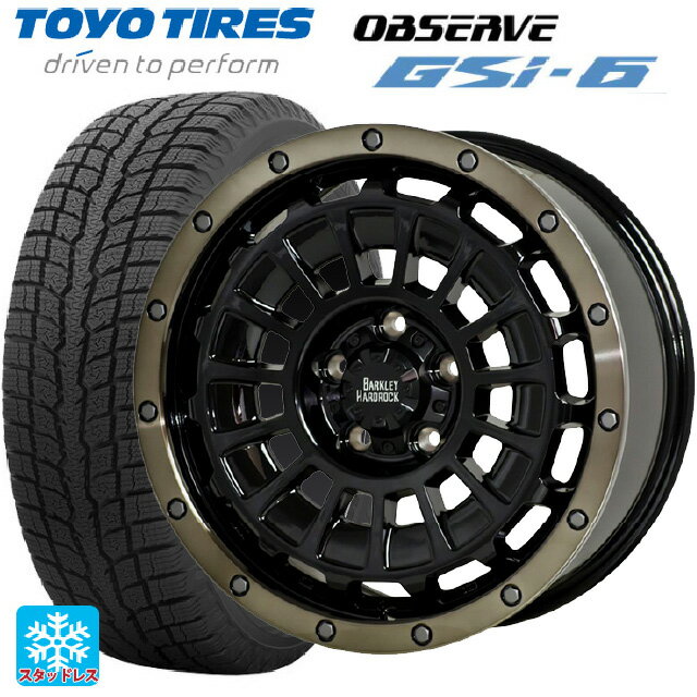 【6/20限定 全品P5倍＆クーポン】215/70R16 100Q トーヨー オブザーブ GSI-6 ホットスタッフ バークレイハードロック ローガン BK/BRC 16-7J 国産車用 スタッドレスタイヤホイール4本セット