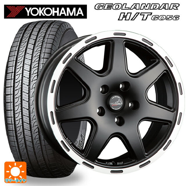 【6/22 20時〜 全品P5倍＆クーポン】ジープ ラングラー(JL系)用 265/70R17 115S ヨコハマ ジオランダー H/T G056 ブラックレター 正規品 阿部商会 ラ・ストラーダ ティラードクロス マットブラックリムポリッシュ 新品サマータイヤホイール 4本セット