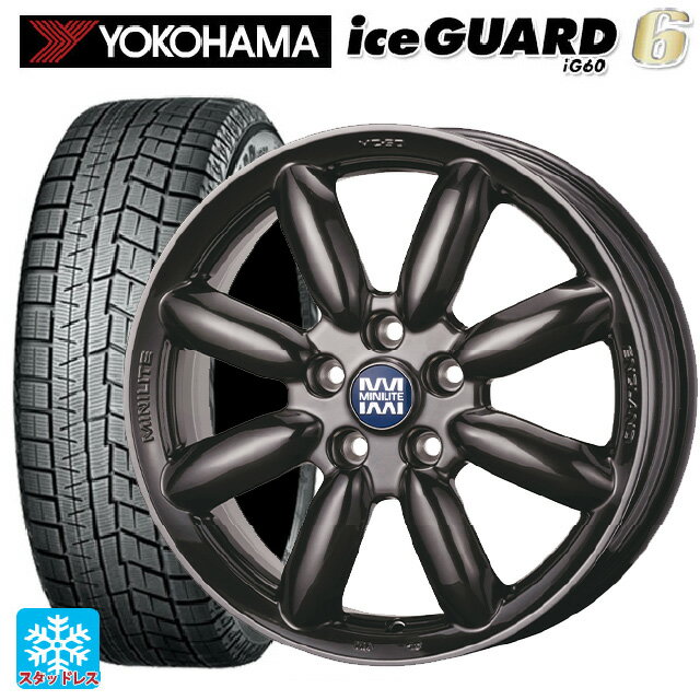 【6/15〜16限定 全品P5倍＆クーポン】ミニ ミニクラブマン(F54)用 205/55R16 91Q ヨコハマ アイスガード6(IG60) # ティーエーエス ミニライト MC50 ハイパーブラック 新品スタッドレスタイヤホイール 4本セット