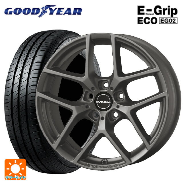 ルノー キャプチャー(HJB系)用 215/65R16 98H グッドイヤー エフィシェントグリップ エコ EG02 ティーエーエス ボルベット タイプ Y チタンマット 新品サマータイヤホイール 4本セット