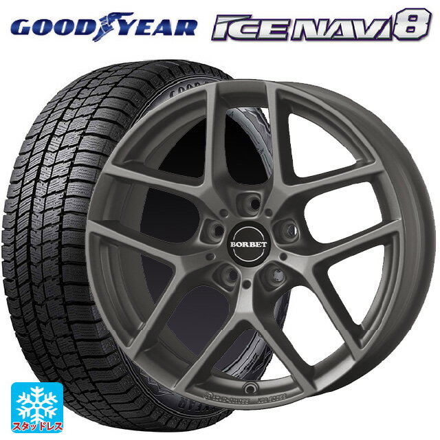 【最大3万円OFFクーポン 5/16 1:59迄】ルノー アルカナ()用 215/65R16 98Q グッドイヤー アイスナビ8 ボルベット タイプ Y チタンマット 新品スタッドレスタイヤホイール 4本セット