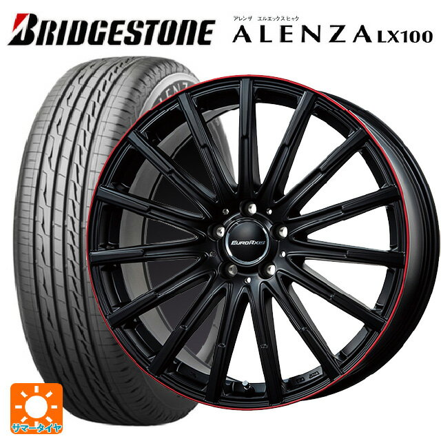 メルセデスベンツ GLC(X253)用 2024年製 235/55R19 101V ブリヂストン アレンザLX100 正規品 # エアフルト マットブラック/レッドリム 新品サマータイヤホイール 4本セット