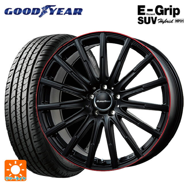 【5/25限定抽選で100％ポイントバック】メルセデスベンツ GLC(X253)用 235/60R18 107V XL グッドイヤー エフィシェントグリップSUV HP01 エアフルト マットブラック/レッドリム 新品サマータイヤホイール 4本セット