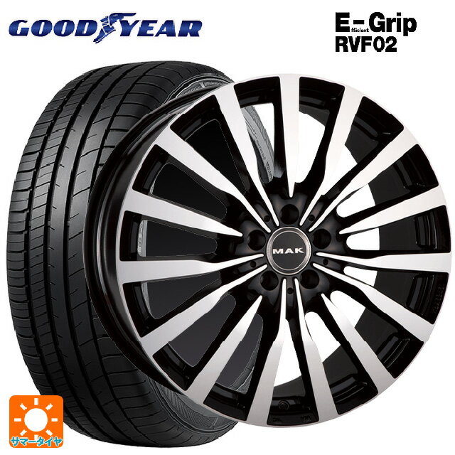 メルセデスベンツ Aクラス(W177)用 205/55R17 95V XL グッドイヤー エフィシェントグリップ RVF02 マック クローネ ブラックミラー 新品サマータイヤホイール 4本セット