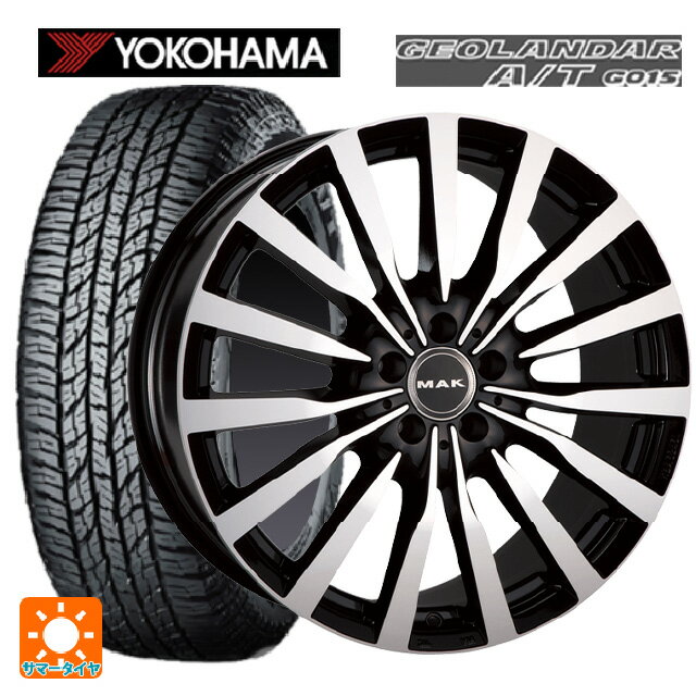 メルセデスベンツ Gクラス(W463)用 265/60R18 110H ヨコハマ ジオランダー A/T G015 ブラックレター マック クローネ ブラックミラー 新品サマータイヤホイール 4本セット