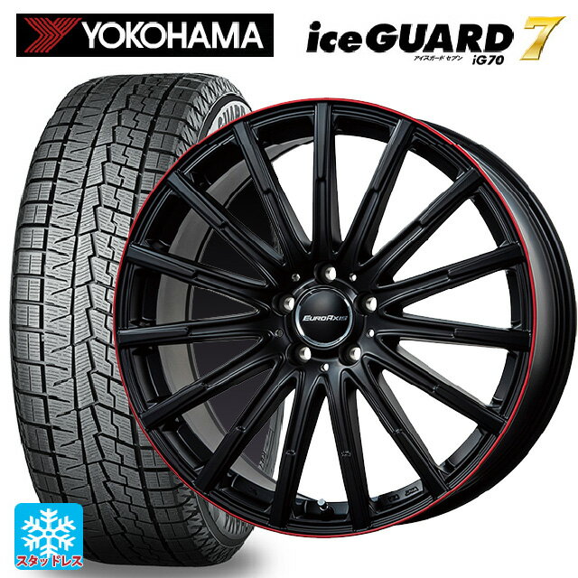 メルセデスベンツ GLB(X247)用 235/50R19 103Q XL ヨコハマ アイスガード7(IG70) エアフルト マットブラック/レッドリム 新品スタッドレスタイヤホイール 4本セット