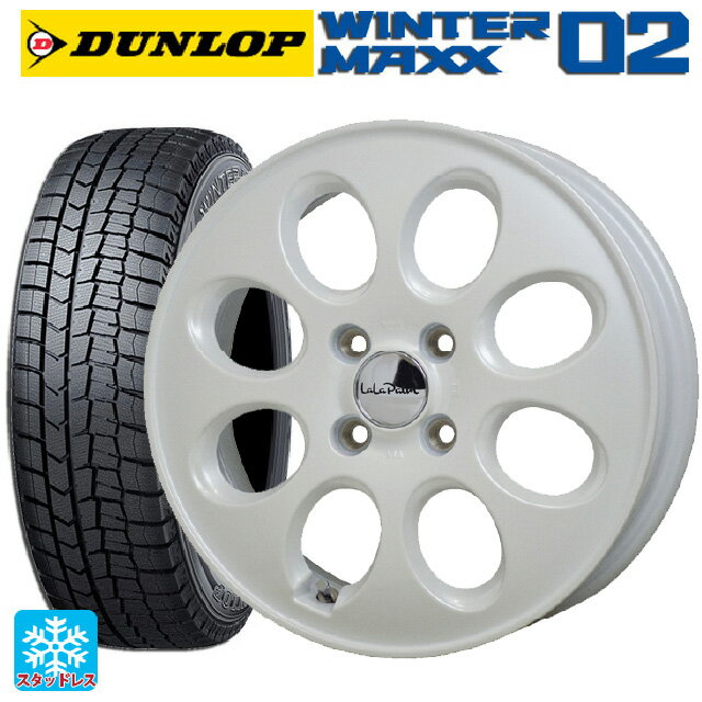 【6/15〜16限定 全品P5倍＆クーポン】165/55R14 72Q ダンロップ ウィンターマックス 02(WM02) ホットスタッフ ララパーム オーバル PW 14-4.5J 国産車用 スタッドレスタイヤホイール4本セット