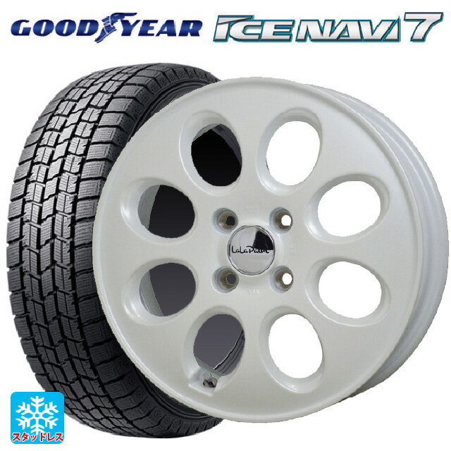 2021年製 165/55R14 72Q グッドイヤー アイスナビ7(数量限定) ホットスタッフ ララパーム オーバル PW 14-4.5J 国産車用 スタッドレスタイヤホイール4本セット