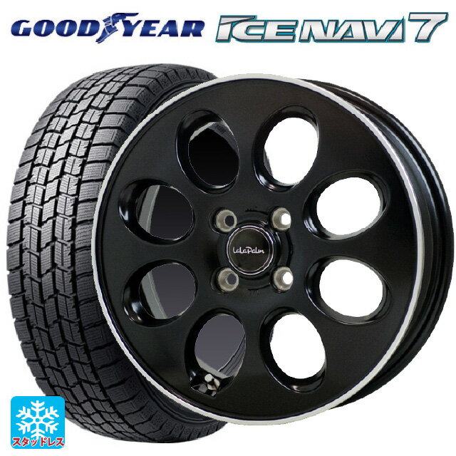 165/55R14 72Q グッドイヤー アイスナビ7(限定) ホットスタッフ ララパーム オーバル # GB/リムP 14-4.5J 国産車用 スタッドレスタイヤホイール4本セット