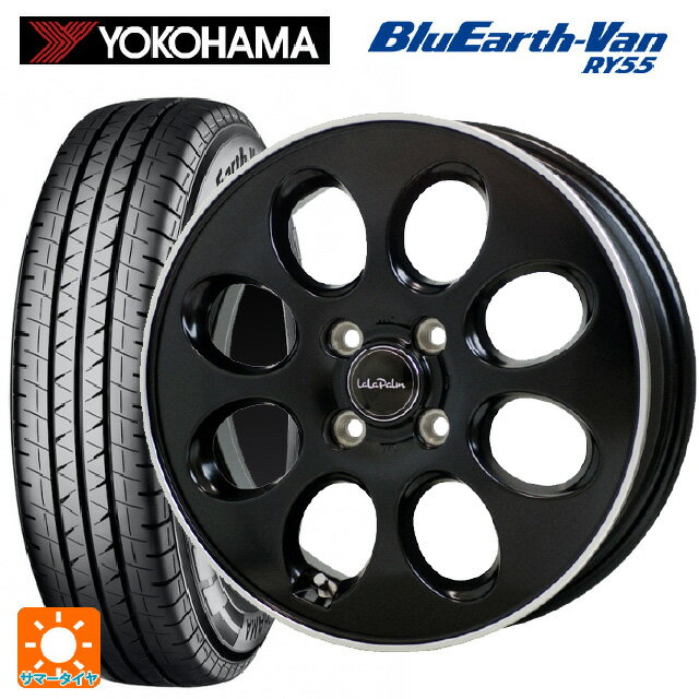 【9/3 20時〜 全品P5倍＆クーポン】145/80R12 80/78N ヨコハマ ブルーアースVan RY55B ホットスタッフ ララパーム オーバル # GB/リムP 12-3.5J 国産車用 サマータイヤホイール4本セット