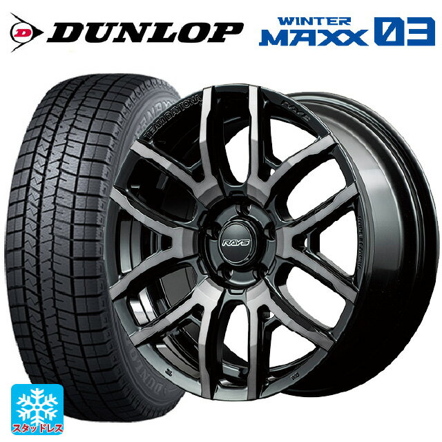 【6/15〜16限定 全品P5倍＆クーポン】245/50R18 100Q ダンロップ ウィンターマックス 03(WM03) レイズ チームデイトナ F6ドライブ BFJ 18-7.5J 国産車用 スタッドレスタイヤホイール4本セット