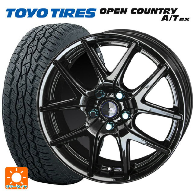 【5/20限定 最大3万円OFFクーポン】235/60R18 103H トーヨー オープンカントリー A/T EX ホワイトレター ＃ 共豊 シュタイナー SL5 グロスブラック×サイドカット 18-7J 国産車用 サマータイヤホイール4本セット