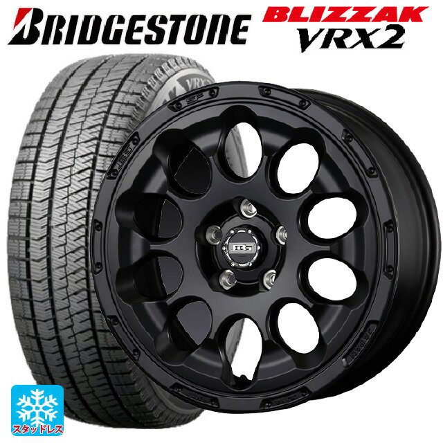 【最大3万円OFFクーポン 5/16 1:59迄】225/55R17 97Q ブリヂストン ブリザック VRX2 正規品 コウセイ ボトムガルシアクロノ セミグロスブラック 17-7J 国産車用 スタッドレスタイヤホイール4本セット