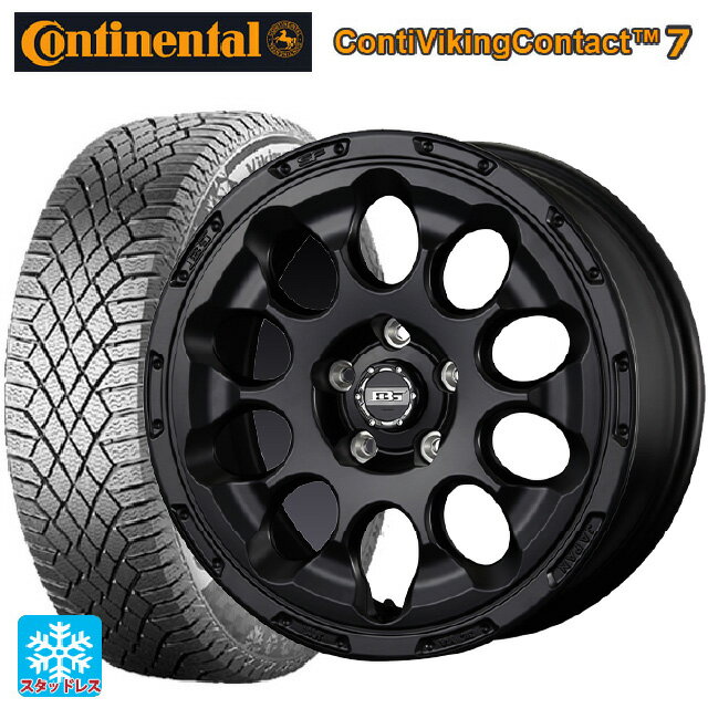 ミツオカ バディ()用 235/65R17 108T XL コンチネンタル コンチバイキングコンタクト7 正規品 ボトムガルシアクロノ セミグロスブラック 新品スタッドレスタイヤホイール 4本セット