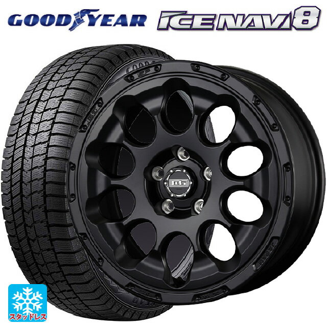 【最大3万円OFFクーポン 5/16 1:59迄】215/50R17 91Q グッドイヤー アイスナビ8 コウセイ ボトムガルシアクロノ セミグロスブラック 17-7J 国産車用 スタッドレスタイヤホイール4本セット