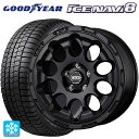 215/50R17 91Q グッドイヤー アイスナビ8 コウセイ ボトムガルシアクロノ セミグロスブラック 17-7J 国産車用 スタッドレスタイヤホイール4本セット