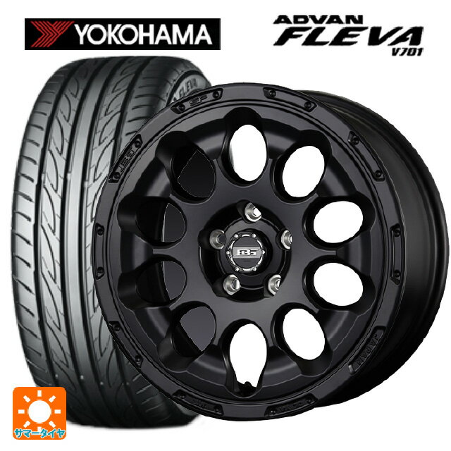 215/55R17 94W ヨコハマ アドバン フレバ V701 正規品 コウセイ ボトムガルシアクロノ セミグロスブラック 17-7J 国産車用 サマータイヤホイール4本セット