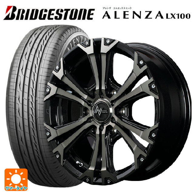ミツビシ トライトン(GSRグレード)(LC2T)用 265/65R17 112H ブリヂストン アレンザLX100 正規品 エムアイディー ナイトロパワー ジャベリン ブラックメタリックブラッククリア＋ピアス＆ミルド 新品サマータイヤホイール 4本セット