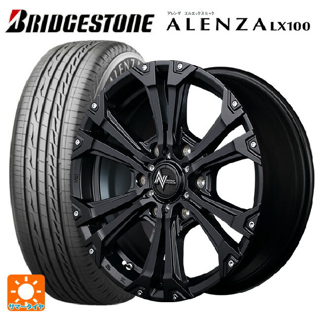 2024年製 275/65R17 115H ブリヂストン アレンザLX100 正規品 # マルカサービス ナイトロパワー ジャベリン セミグロスブラック＋ピアス＆ミルド 17-8J 国産車用 サマータイヤホイール4本セット