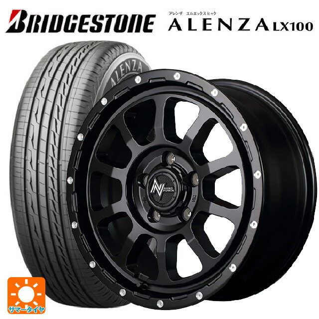 ミツビシ デリカD5(3DA系)用 215/70R16 100H ブリヂストン アレンザLX100 正規品 # エムアイディー ナイトロパワー M10パーシングS セミグロスブラック／マシニング 新品サマータイヤホイール 4本セット