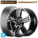 225/55R17 101T XL コンチネンタル コンチバイキングコンタクト7 正規品 エムアイディー ナイトロパワー クロスクロウ(訳あり) ブラックメタリック+ミラーカット 17-7J 国産車用 スタッドレスタイヤホイール4本セット