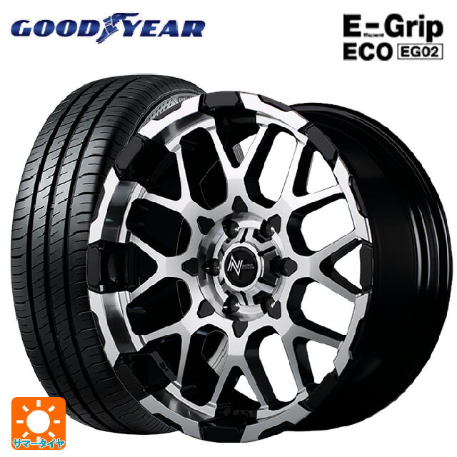 【6/15〜16限定 全品P5倍＆クーポン】165/50R15 73V グッドイヤー エフィシェントグリップ エコ EG02 エムアイディー ナイトロパワー M28バレット ブラック/ミラーカット 15-5J 国産車用 サマータイヤホイール4本セット