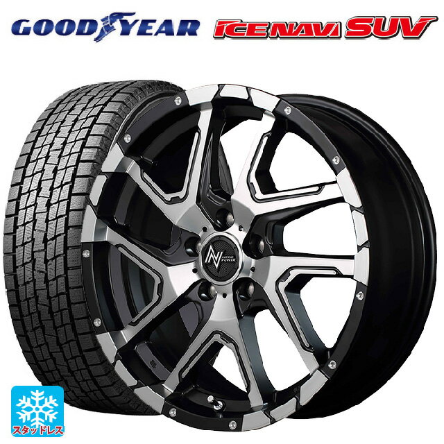 【6/15〜16限定 全品P5倍＆クーポン】215/65R16 98Q グッドイヤー アイスナビ SUV エムアイディー ナイトロパワーデリンジャー セミグロスブラックポリッシュ/フランジピアスドリルド 16-7J 国産車用 スタッドレスタイヤホイール4本セット