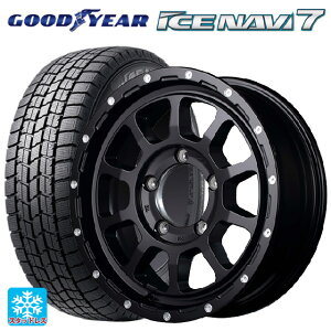 215/65R16 98Q グッドイヤー アイスナビ7(限定) マルカサービス ナイトロパワー M10パーシングJ セミグロスブラック／マシニング 16-6J 国産車用 スタッドレスタイヤホイール4本セット