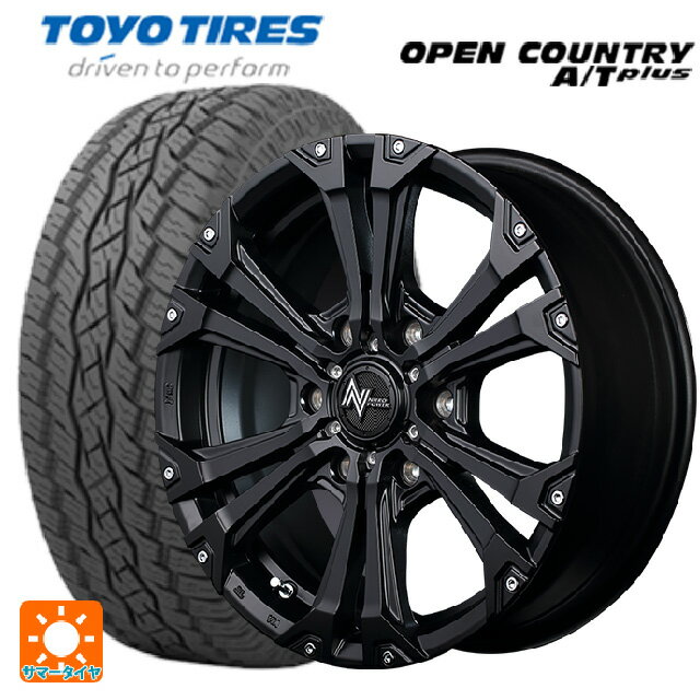 ミツビシ トライトン(GSRグレード)(LC2T)用 265/65R17 112H トーヨー オープンカントリー ATプラス ナイトロパワー ジャベリン セミグロスブラック＋ピアス＆ミルド 新品サマータイヤホイール 4本セット