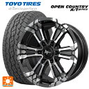 【5/9 20時〜 最大3万円OFFクーポン】トヨタ ハイラックス(120系)用 265/65R17 112H トーヨー オープンカントリー ATプラス ナイトロパワー クロスクロウ ブラックメタリック＋ミラーカット 新品サマータイヤホイール 4本セット