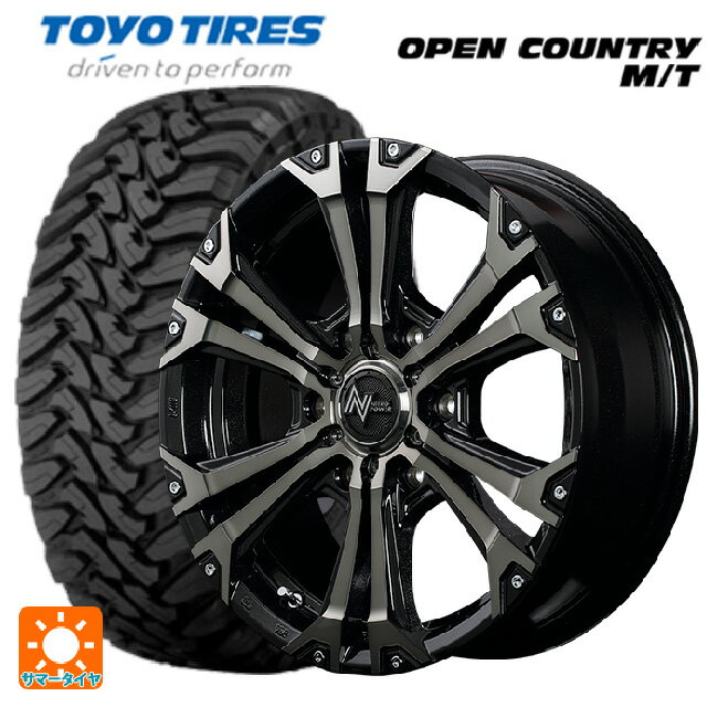 ミツビシ トライトン(GSRグレード)(LC2T)用 265/65R17 120P トーヨー オープンカントリー MT ブラックレター エムアイディー ナイトロパワー ジャベリン ブラックメタリックブラッククリア＋ピアス＆ミルド 新品サマータイヤホイール 4
