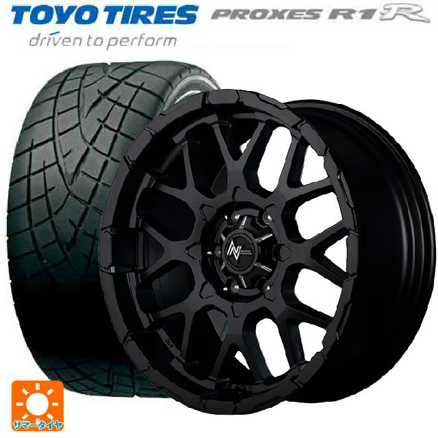 【6/15〜16限定 全品P5倍＆クーポン】165/55R15 75V トーヨー プロクセス R1R エムアイディー ナイトロパワー M28バレット セミグロスブラック 15-5J 国産車用 サマータイヤホイール4本セット