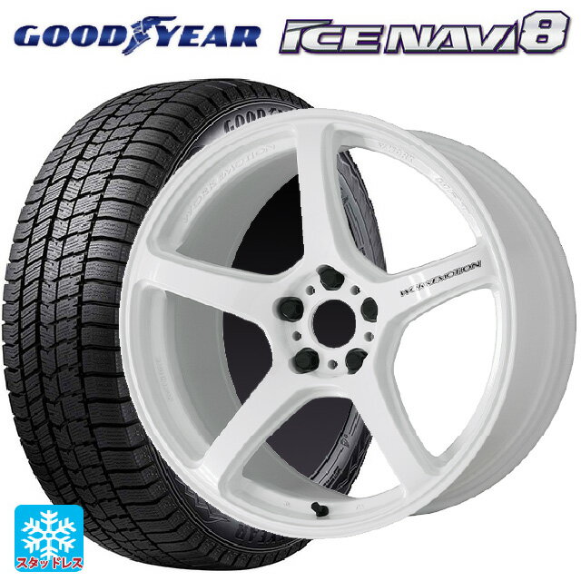215/45R17 87Q グッドイヤー アイスナビ8 # ワーク エモーション T5R ICW 17-7J 国産車用 スタッドレスタイヤホイール4本セット