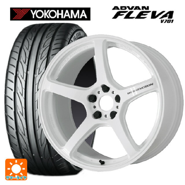 トヨタ ヴォクシー(90系)用 215/45R18 93W XL ヨコハマ アドバン フレバ V701 正規品 ワーク エモーション T5R ICW 新品サマータイヤホイール 4本セット