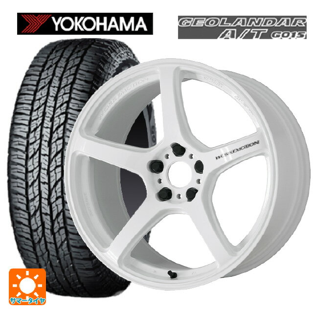 【6/11 1:59迄 全品ポイント5倍】トヨタ C-HR(ZYX10)用 215/60R17 96H ヨコハマ ジオランダー A/T G015 ブラックレター 正規品 ワーク エモーション T5R ICW 新品サマータイヤホイール 4本セット