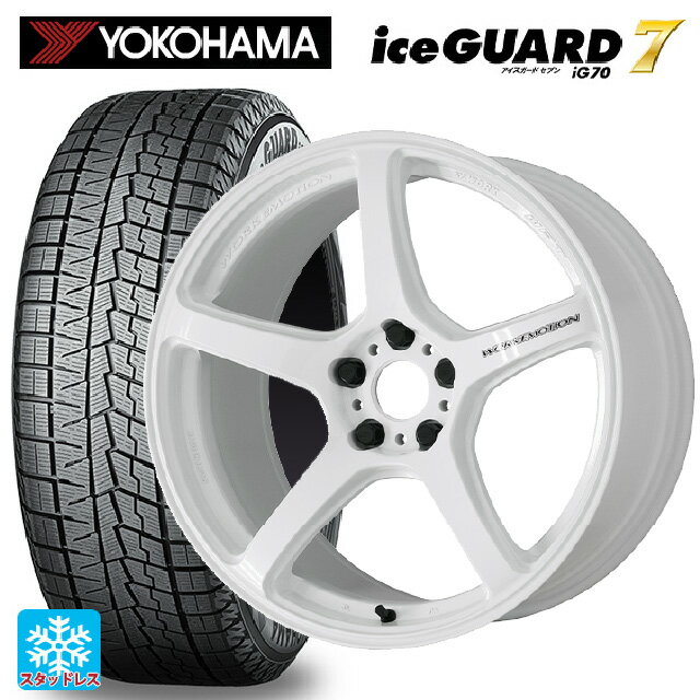 【6/11 1:59迄 全品ポイント5倍】225/45R19 92Q ヨコハマ アイスガード7(IG70) ワーク エモーション T5R ICW 19-8.5J 国産車用 スタッドレスタイヤホイール4本セット