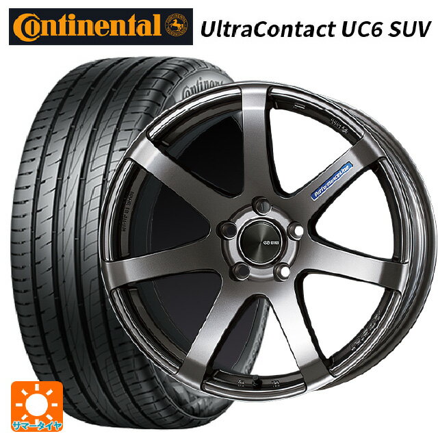【6/15〜16限定 全品P5倍＆クーポン】トヨタ ハリアー(80系)用 225/55R19 99V コンチネンタル ウルトラコンタクト UC6 SUV 正規品 エンケイ パフォーマンスライン PF07 DS 新品サマータイヤホイール 4本セット