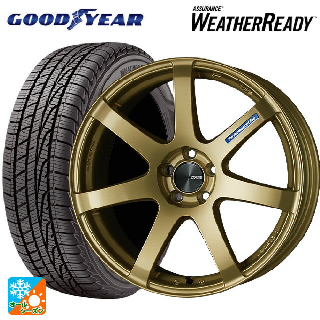 【5/20限定 最大3万円OFFクーポン】235/50R18 97V グッドイヤー アシュアランス ウェザーレディ エンケイ パフォーマンスライン PF07 GO 18-8J 国産車用 オールシーズンタイヤホイール4本セット