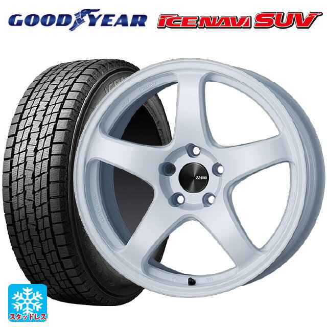 【6/22 20時〜 全品P5倍＆クーポン】トヨタ ハリアー(80系)用 2024年製 225/65R17 102Q グッドイヤー アイスナビ SUV # エンケイ パフォーマンスライン PF05 W 新品スタッドレスタイヤホイール 4本セット