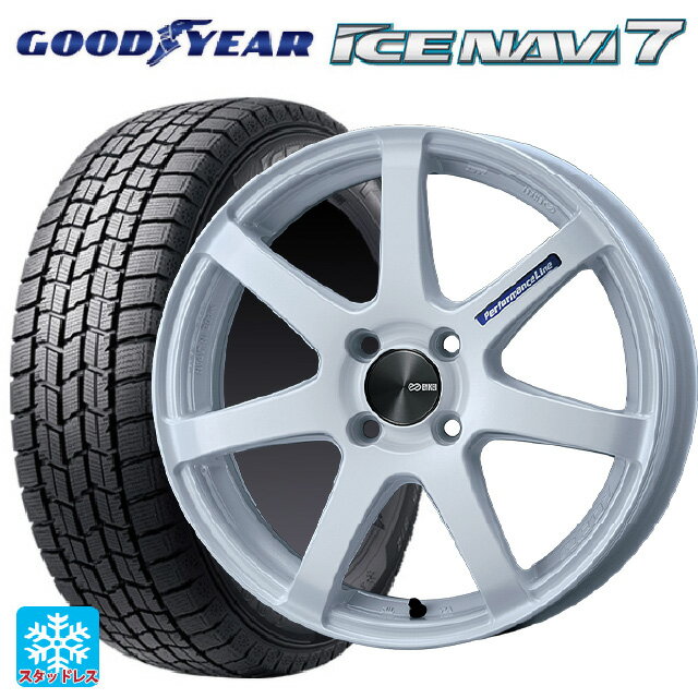【6/15〜16限定 全品P5倍＆クーポン】165/55R15 75Q グッドイヤー アイスナビ7(数量限定) エンケイ パフォーマンスライン PF07 # WH 15-5J 国産車用 スタッドレスタイヤホイール4本セット