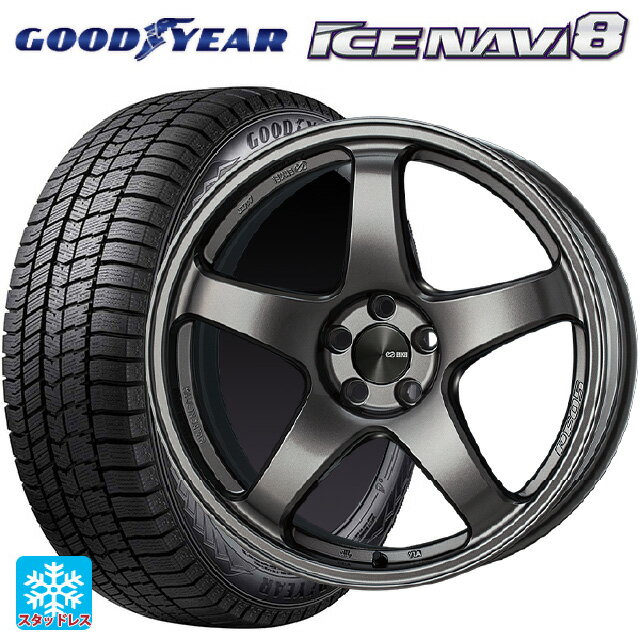 【最大3万円OFFクーポン 5/16 1:59迄】225/40R18 92Q XL グッドイヤー アイスナビ8 エンケイ パフォーマンスライン PF05 DS 18-7.5J 国産車用 スタッドレスタイヤホイール4本セット