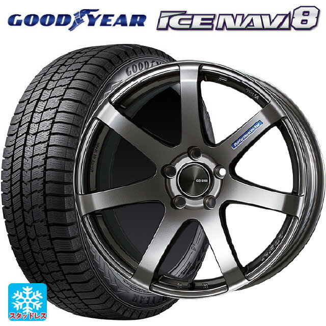 235/45R18 94Q グッドイヤー アイスナビ8 エンケイ パフォーマンスライン PF07 DS 18-8J 国産車用 スタッドレスタイヤホイール4本セット