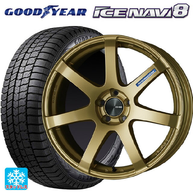 245/40R19 98Q XL グッドイヤー アイスナビ8 # エンケイ パフォーマンスライン PF07 GO 19-8J 国産車用 スタッドレスタイヤホイール4本セット