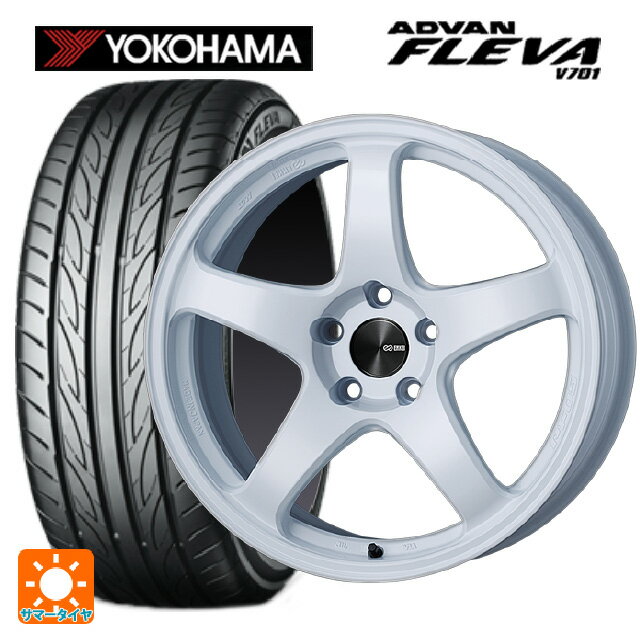 165/50R15 73V ヨコハマ アドバン フレバ V701 正規品 エンケイ パフォーマンスライン PF05 W 15-5J 国産車用 サマータイヤホイール4本セット