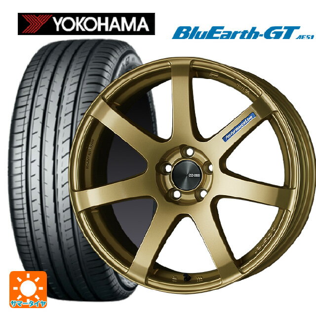 【最大3万円OFFクーポン 5/16 1:59迄】トヨタ カローラ スポーツ(210系)用 225/40R18 92W XL ヨコハマ ブルーアースGT AE51 パフォーマンスライン PF07 GO 新品サマータイヤホイール 4本セット