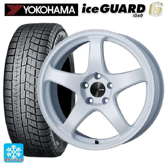 【6/15〜16限定 全品P5倍＆クーポン】2024年製 165/55R15 75Q ヨコハマ アイスガード6(IG60) # エンケイ パフォーマンスライン PF05 W 15-5J 国産車用 スタッドレスタイヤホイール4本セット